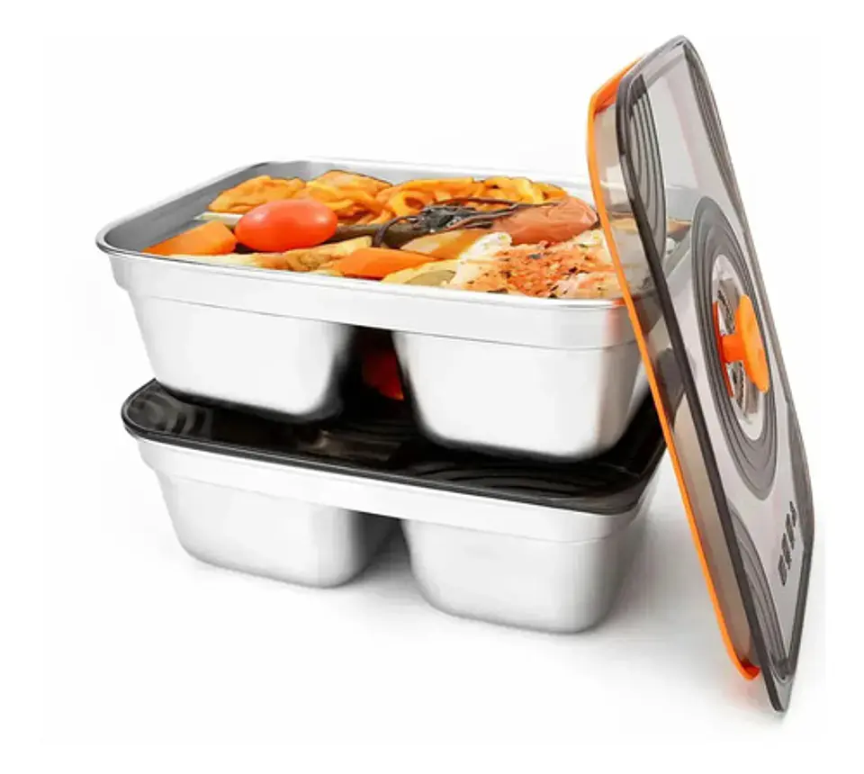 Set 4 Recipientes Herméticos Acero Inoxidable Lunch Box Coci 3