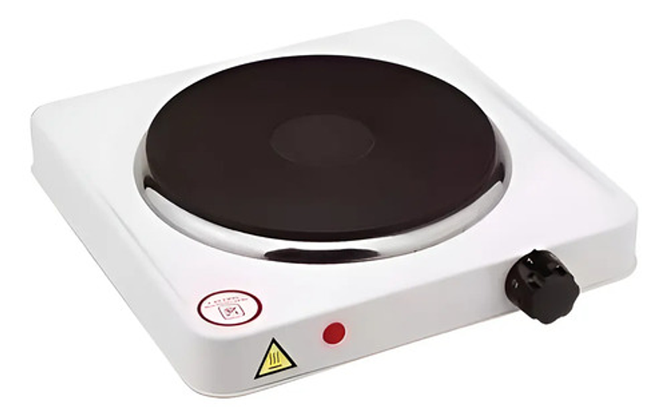 Cocina Eléctrica Portátil Onlineclub 1 Placa 1000w Blanca Encimera Blanco 1