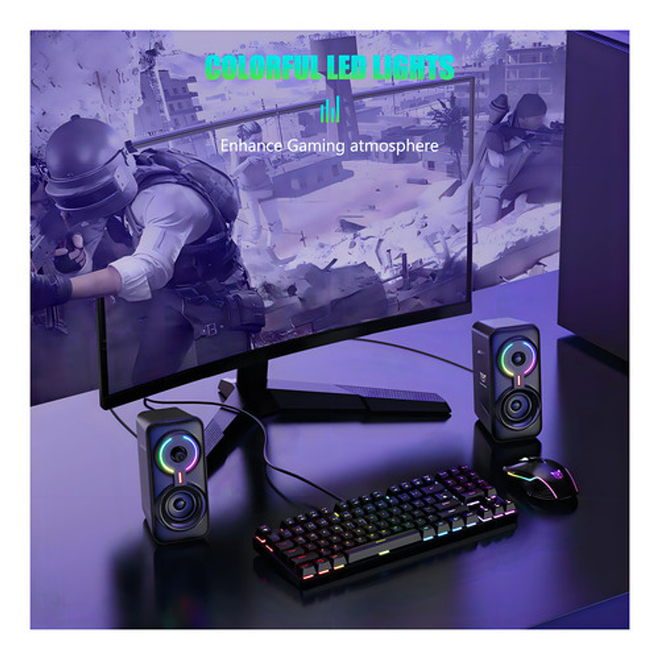 Parlantes Altavoz Onikuma  Rgb Multimedia 10w 7