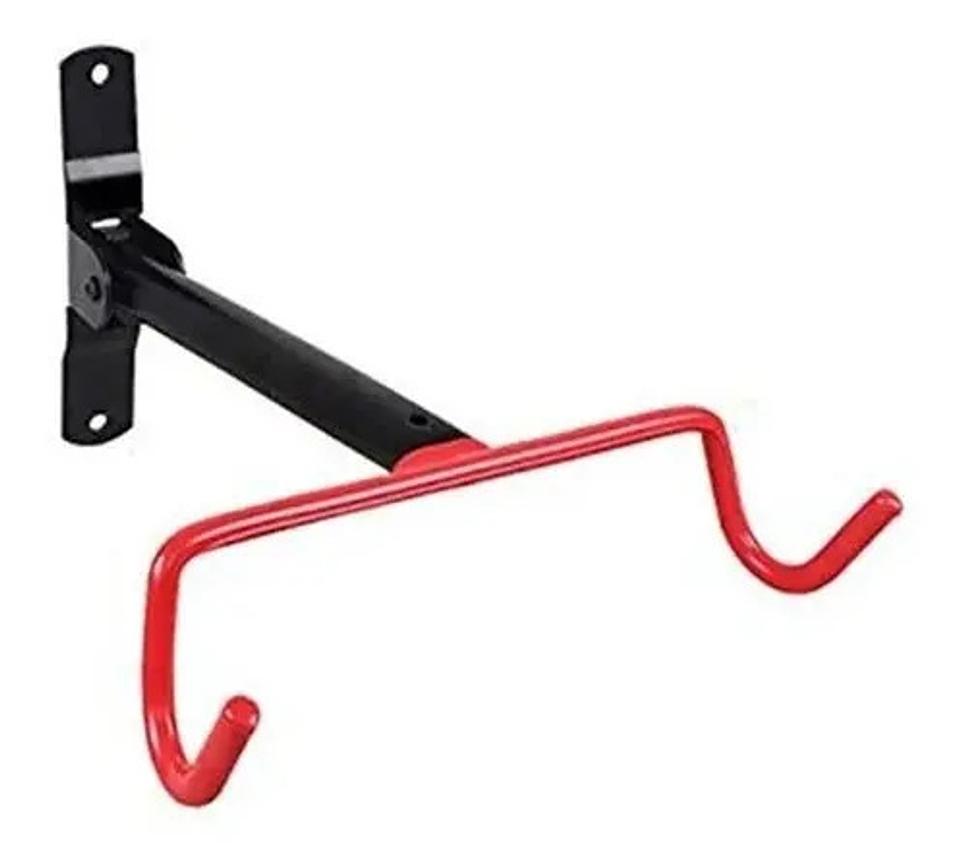 Gancho Pared Bicicleta Aftk Horizontal Acero Inoxidable Rojo 3