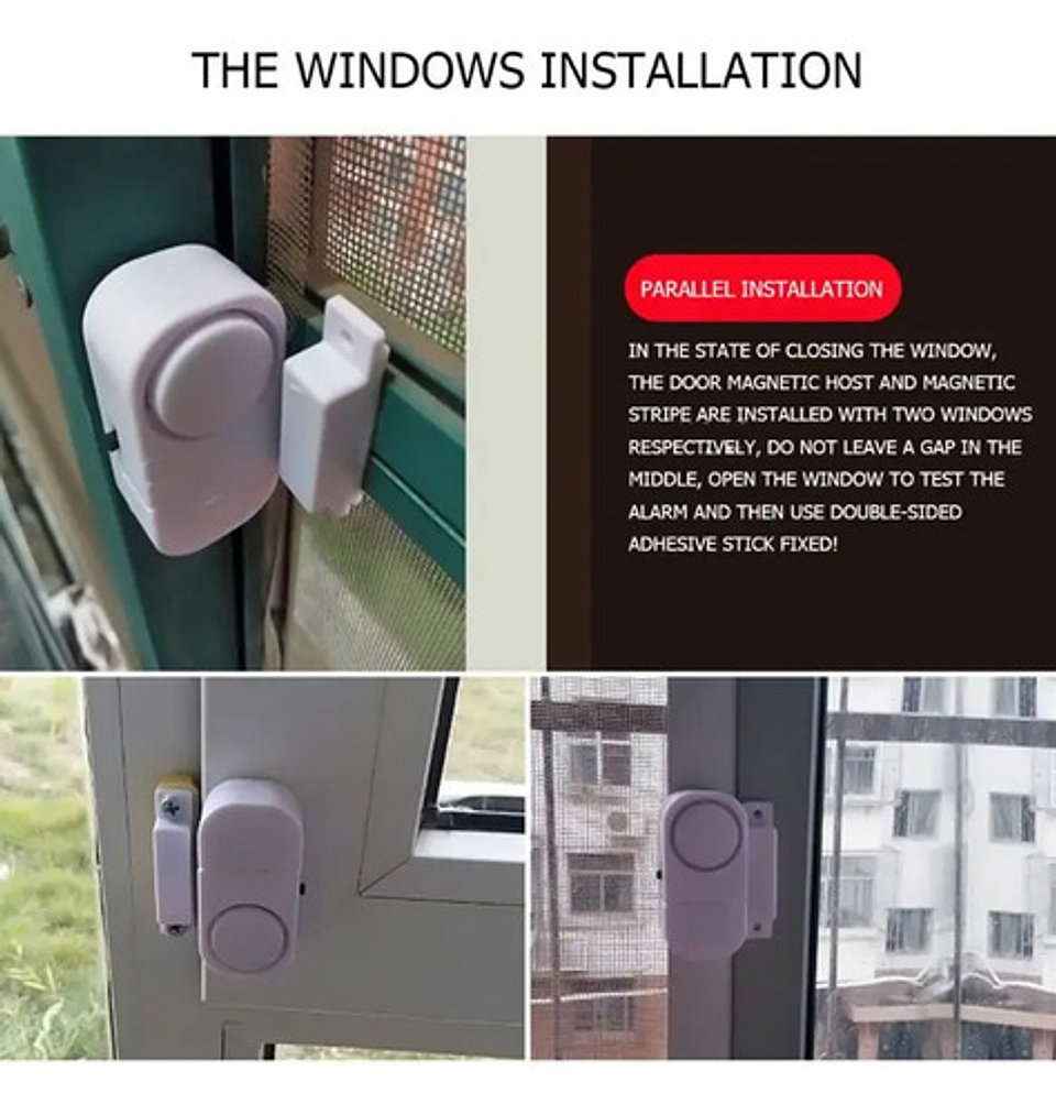 Alarma Puerta Ventana Sensor Magnetico Seguridad 90db 4