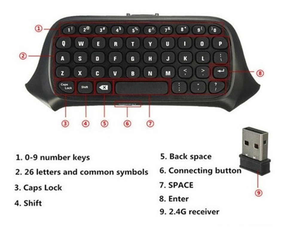 Teclado Para Xbox One Negro 5