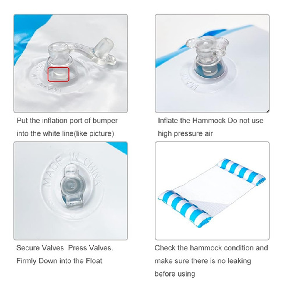 Flotador Hamaca De Agua Plástico Thek Colchón Inflable Para Adultos Al Azar 4