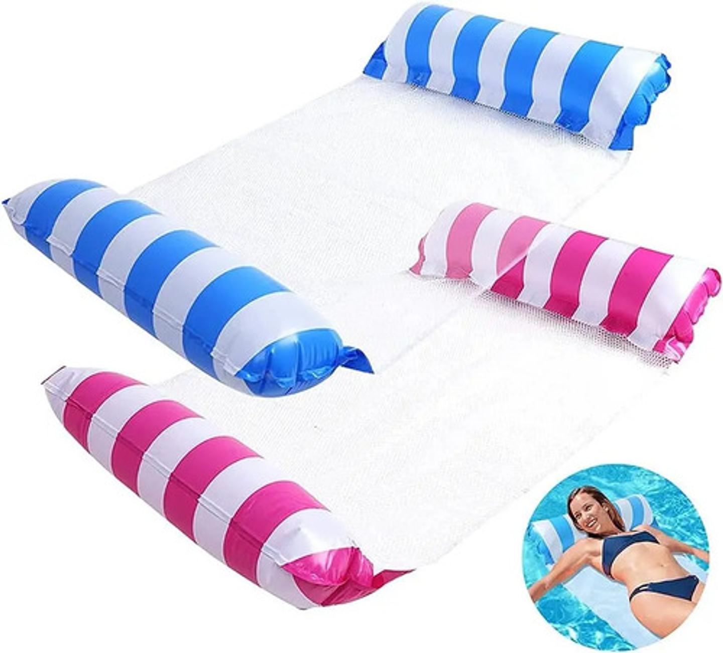 Flotador Hamaca De Agua Plástico Thek Colchón Inflable Para Adultos Al Azar 7