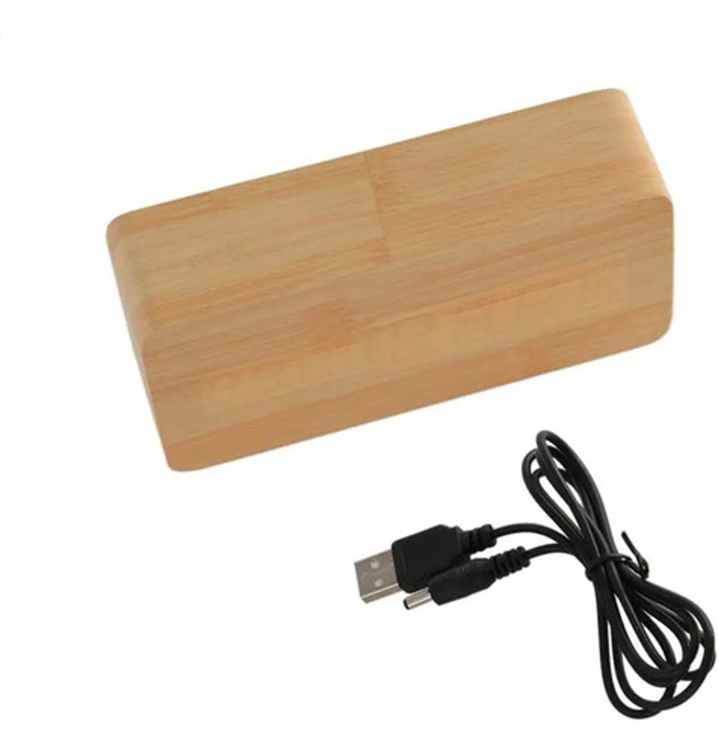 Reloj Despertador Multifunción Con Visualización  De Madera 3