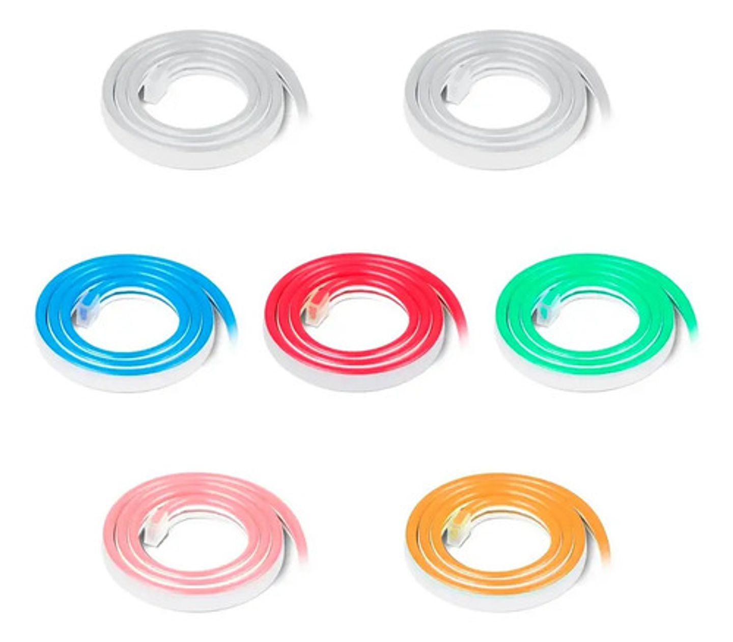 Hilo Tira Luz Neón Colores Led Conector 5m 10