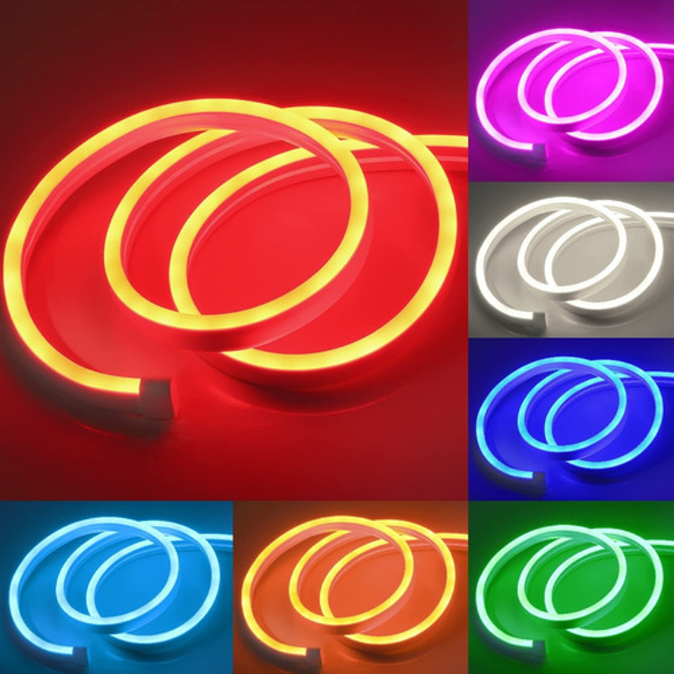 Hilo Tira Luz Neón Colores Led Conector 5m 47