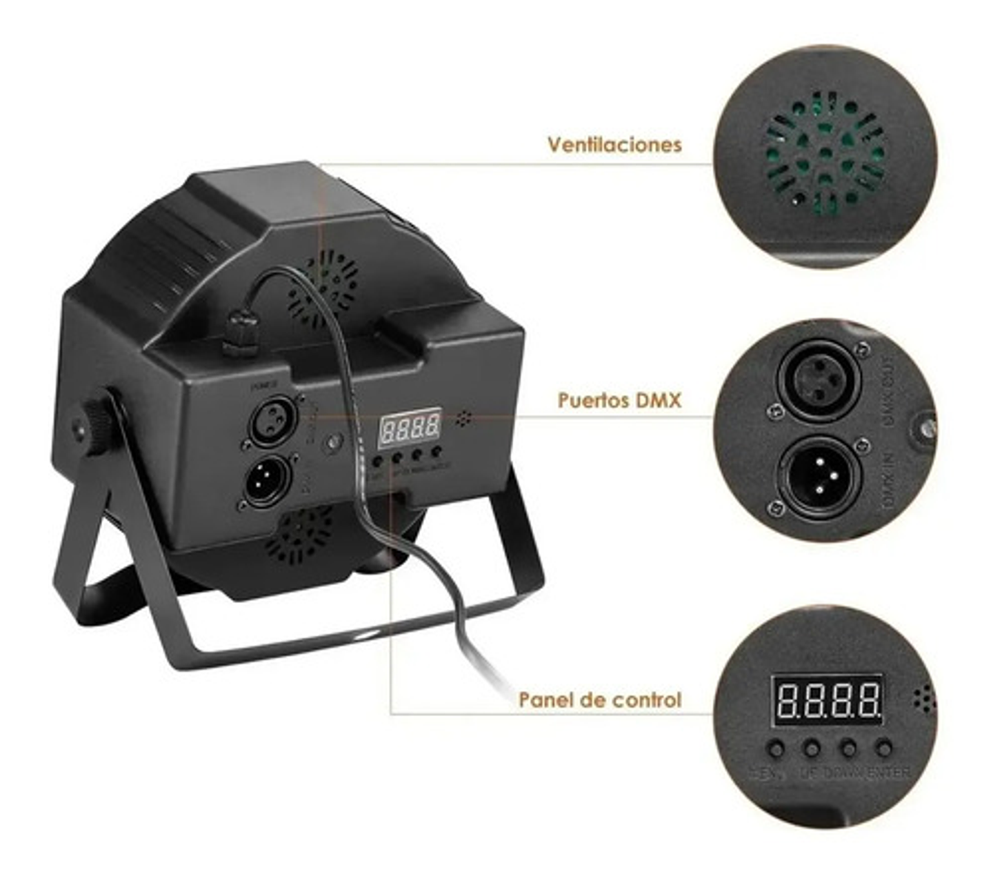 Foco Par 18 Led Rgb Dmx Fiesta Luces Thek 6