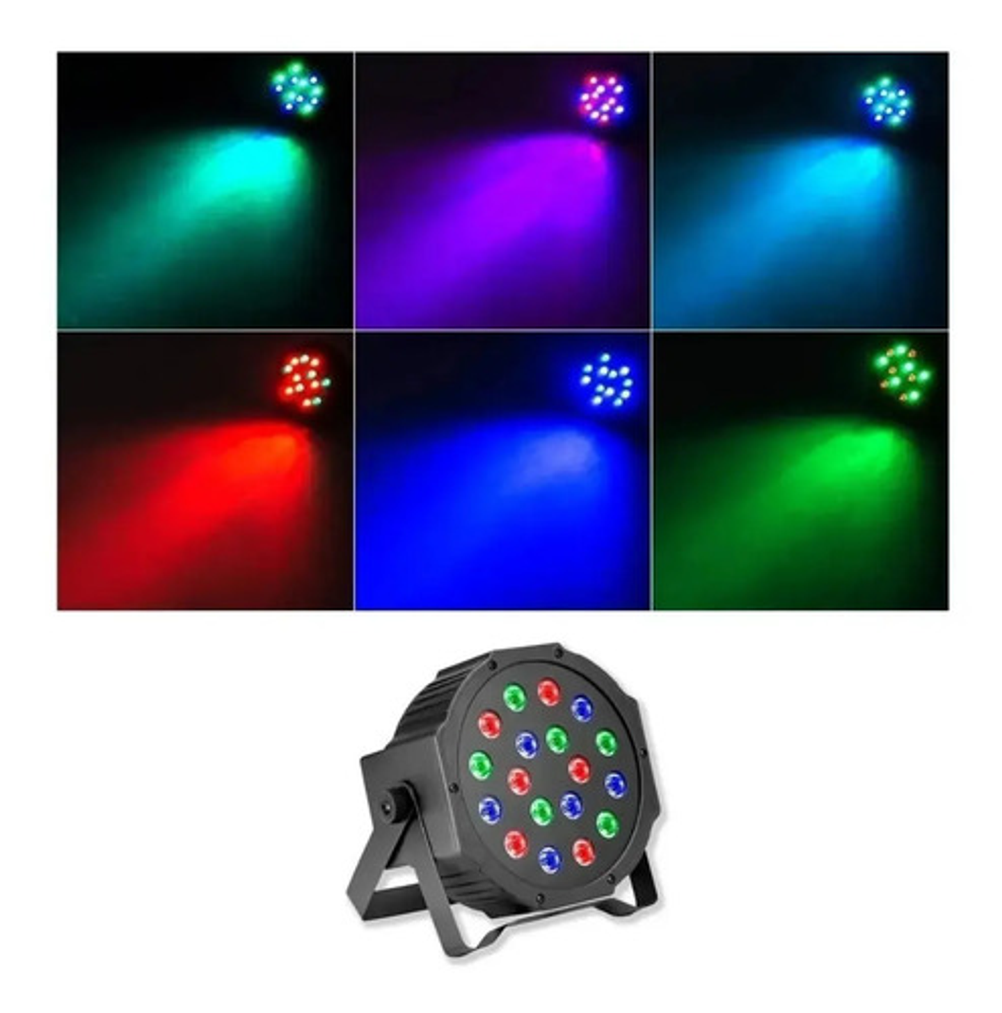 Foco Par 18 Led Rgb Dmx Fiesta Luces Thek 7