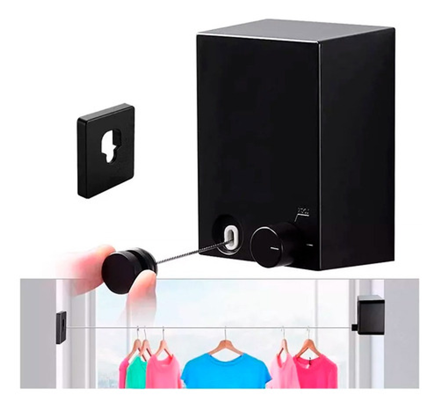 Tendedero Retráctil Para Interiores De Acero Inoxidable 15