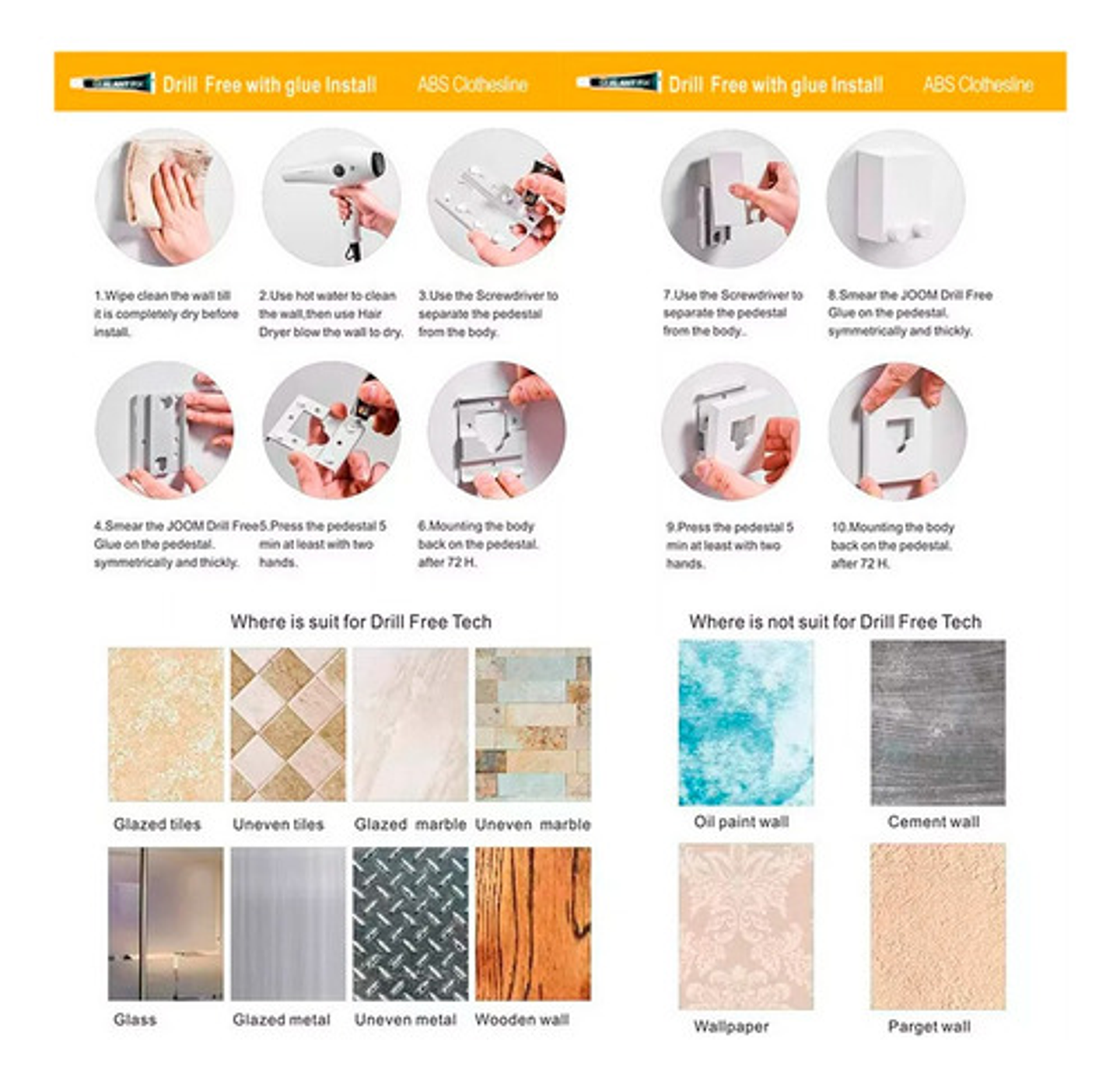 Tendedero Retráctil Para Interiores De Acero Inoxidable 18