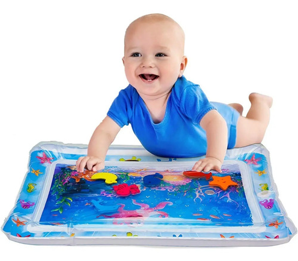 Alfombra De Agua Sensorial Para Bebes Inflable 59cm 1