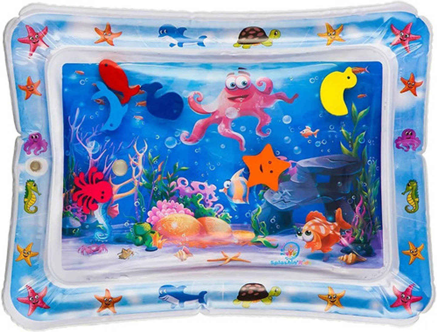 Alfombra De Agua Sensorial Para Bebes Inflable 59cm 2