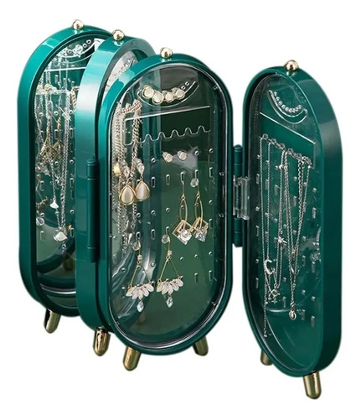 Organizador De Aros Anillos Joyero Plegable Portátil Premium 1