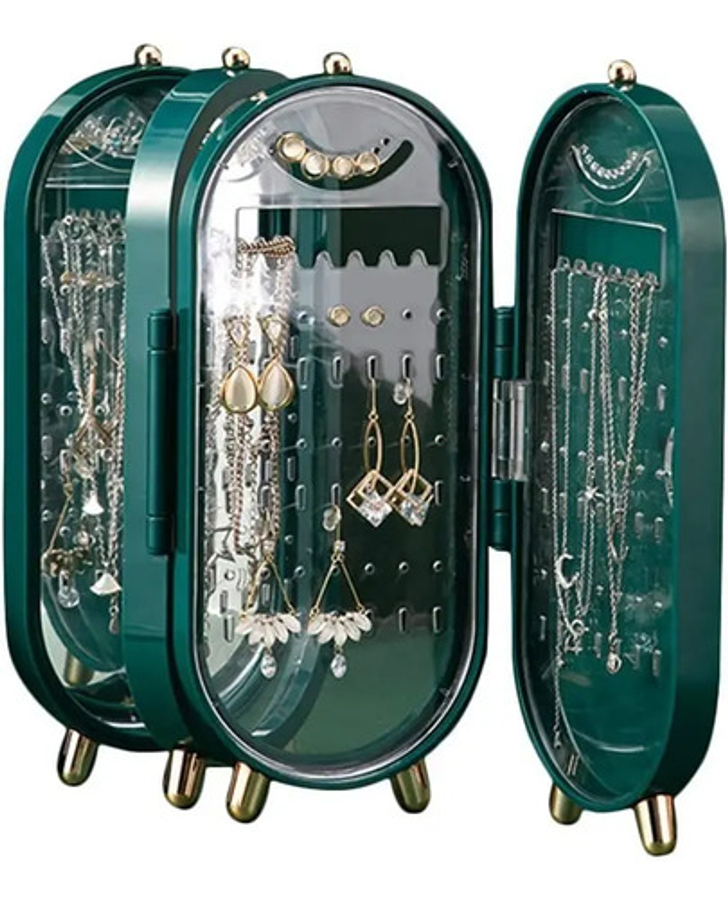 Organizador De Aros Anillos Joyero Plegable Portátil Premium 7