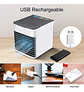 Mini Enfriador Portátil Aire Acondicionado Ventilador Frio Color Blanco - Miniatura 5
