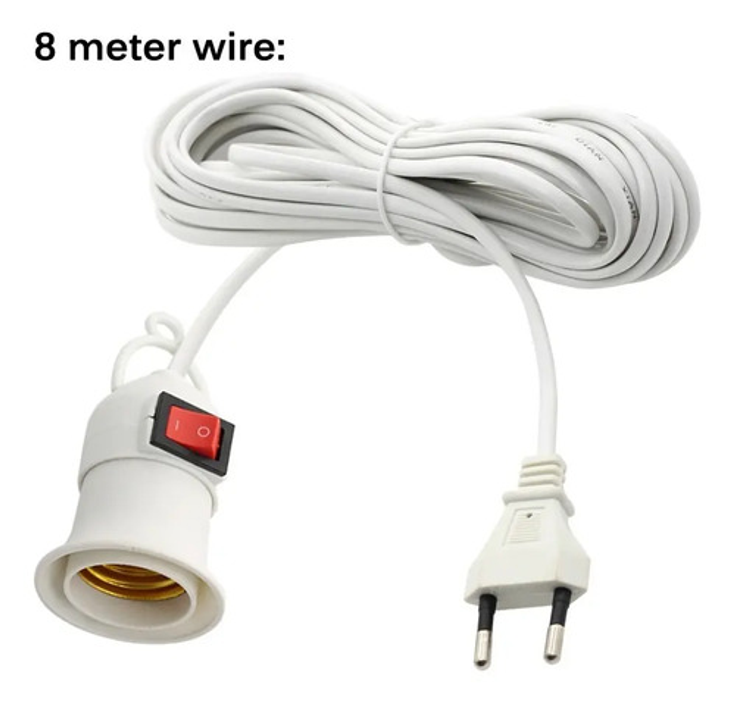 Soquete Alargador E27 Con Interruptor  3