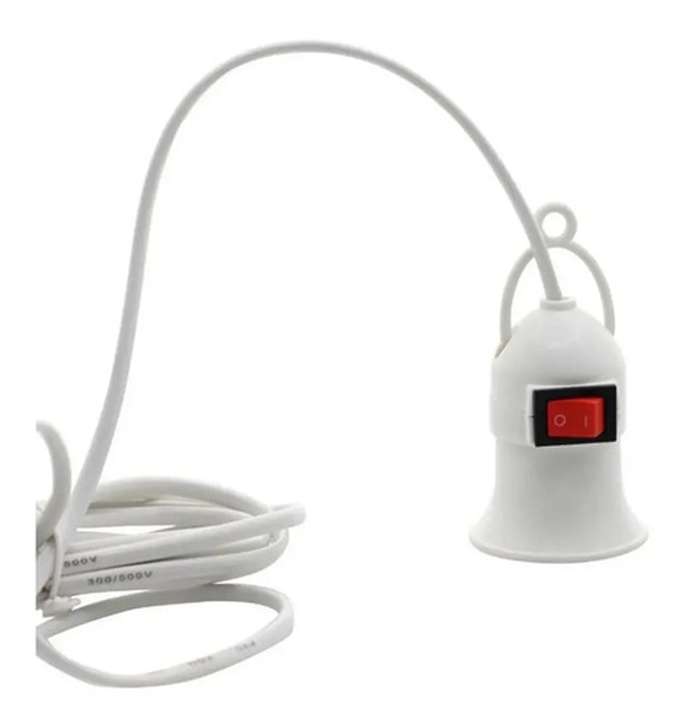 Soquete Alargador E27 Con Interruptor  4