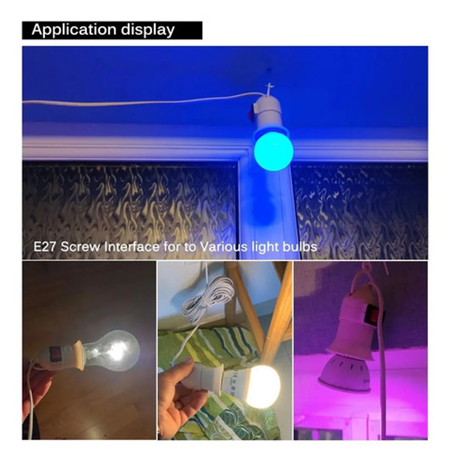 Soquete Alargador E27 Con Interruptor  7