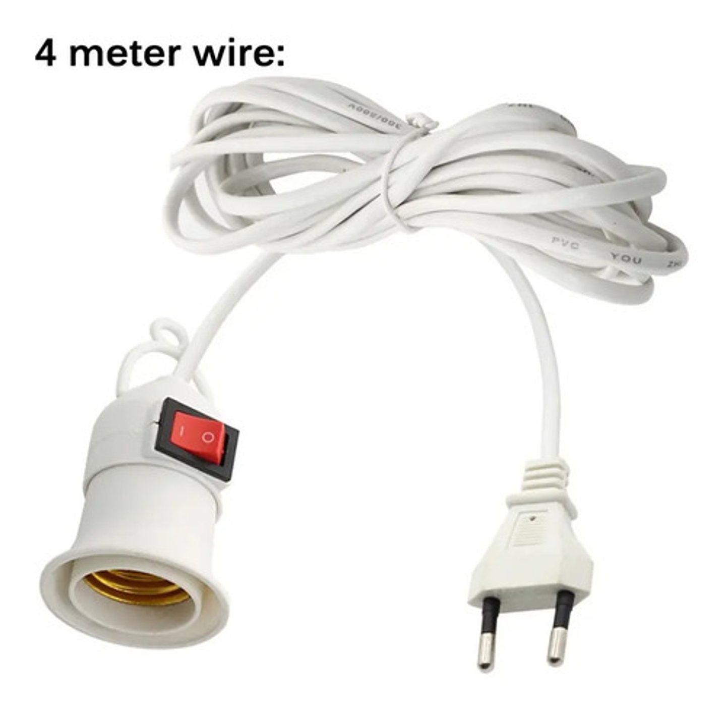 Soquete Alargador E27 Con Interruptor  8