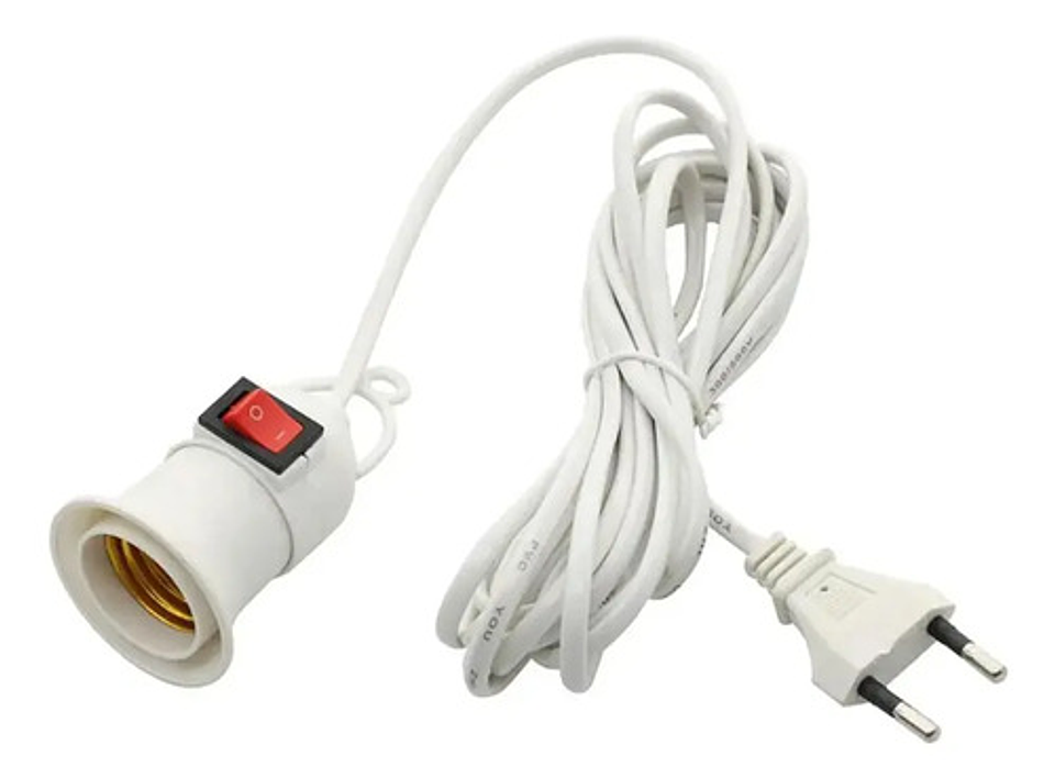 Soquete Alargador E27 Con Interruptor  9