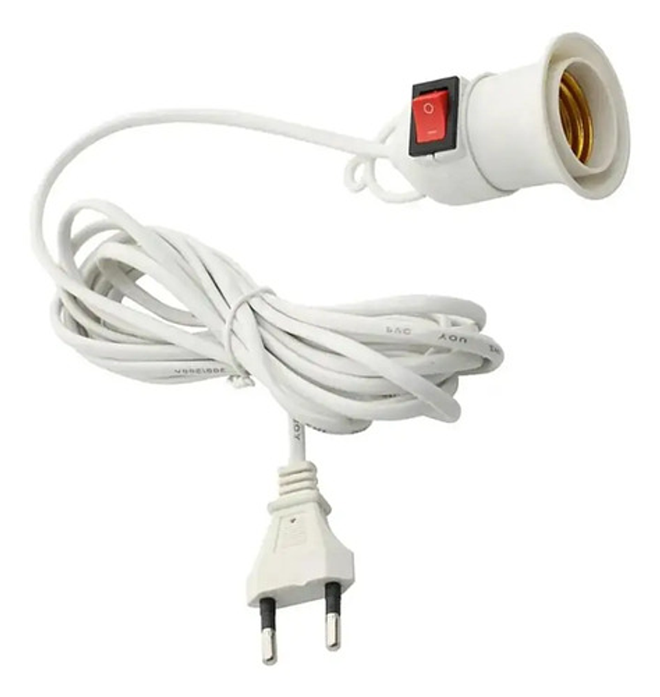 Soquete Alargador E27 Con Interruptor  10