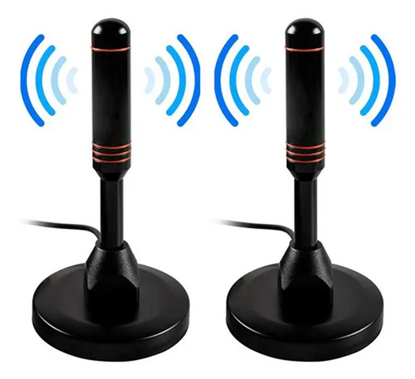 X2 Antena Hd Tv Digital Abierta Tvd Coaxial Con Iman 2