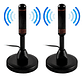 X2 Antena Hd Tv Digital Abierta Tvd Coaxial Con Iman - Miniatura 2
