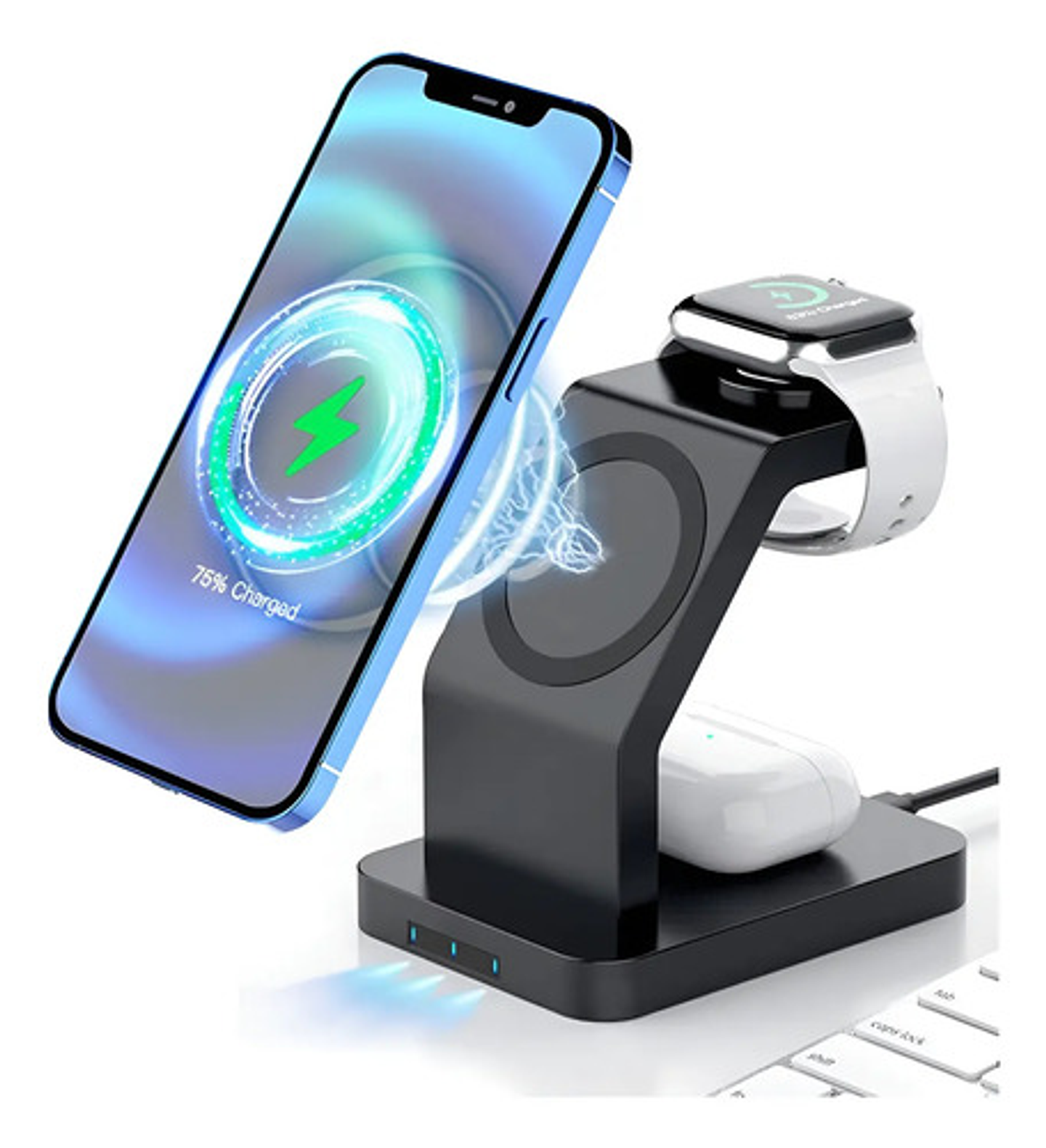 Cargador Inalámbrico 3 En 1 iPhone/ AirPods/ Apple Watch 7