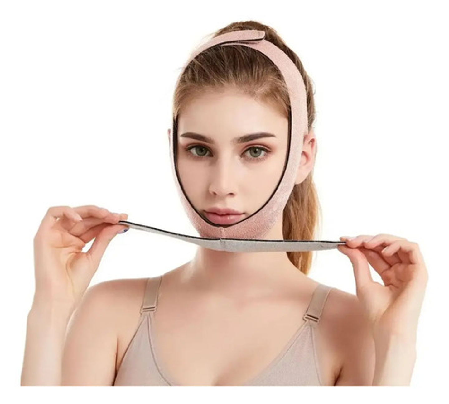 Faja Mentonera Papada Modelador Facial Mejillas 6