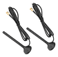 Pack X 2 Antena Hd Tv Digital Abierta Tvd Coaxial Con Iman - Miniatura 3