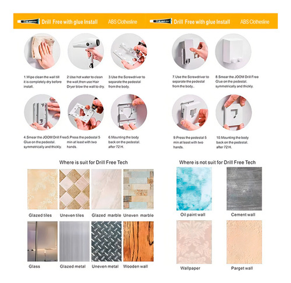 Tendedero Retráctil Para Interiores De Acero Inoxidable Blanco 8