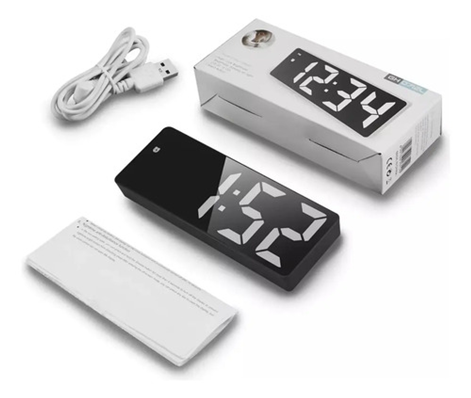 Reloj Despertador Digital Led Thek Usb Control Voz 24