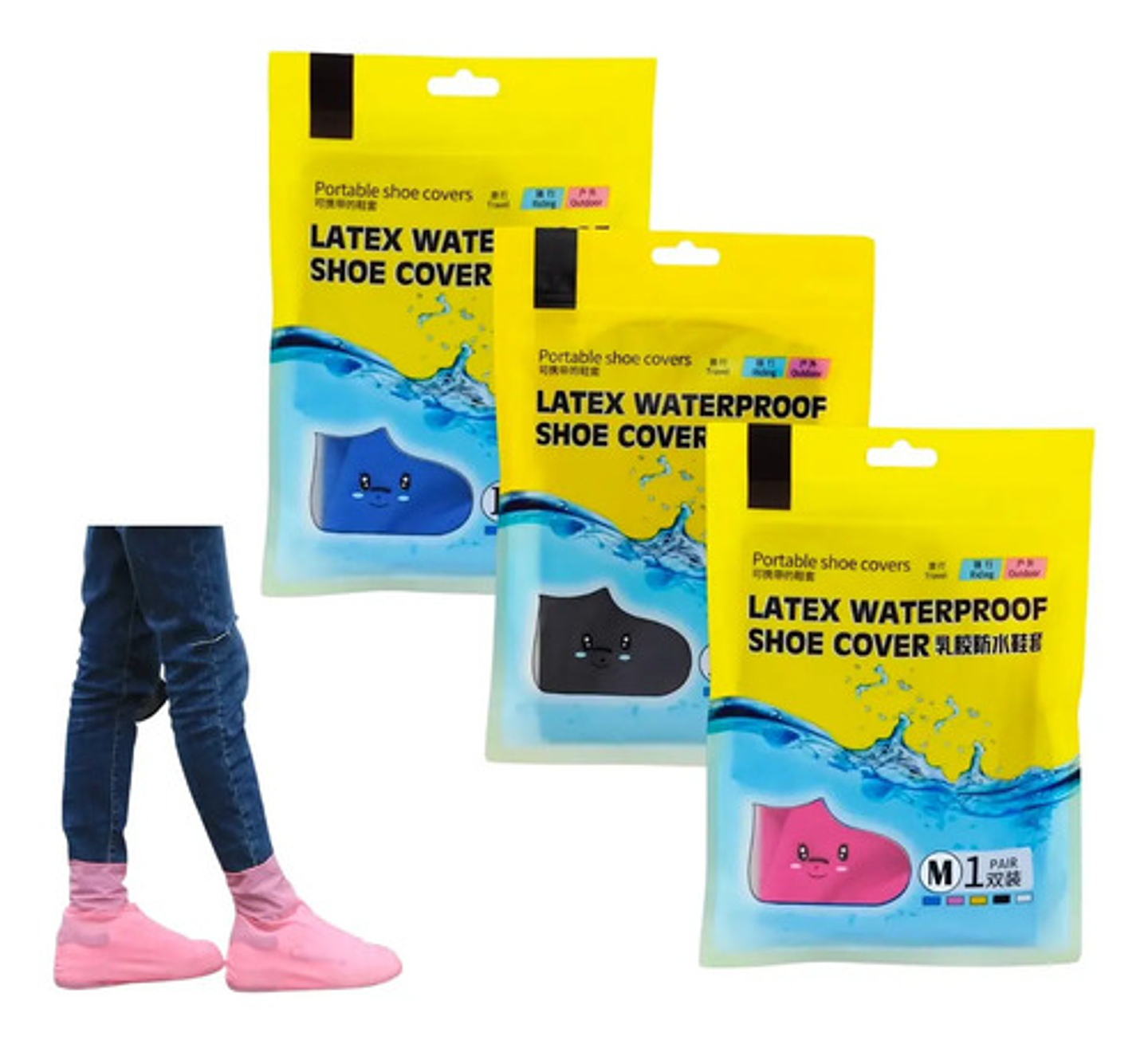 Cubre Botas Lluvia Cubre Zapato De Goma Impermeables Lluvia 6