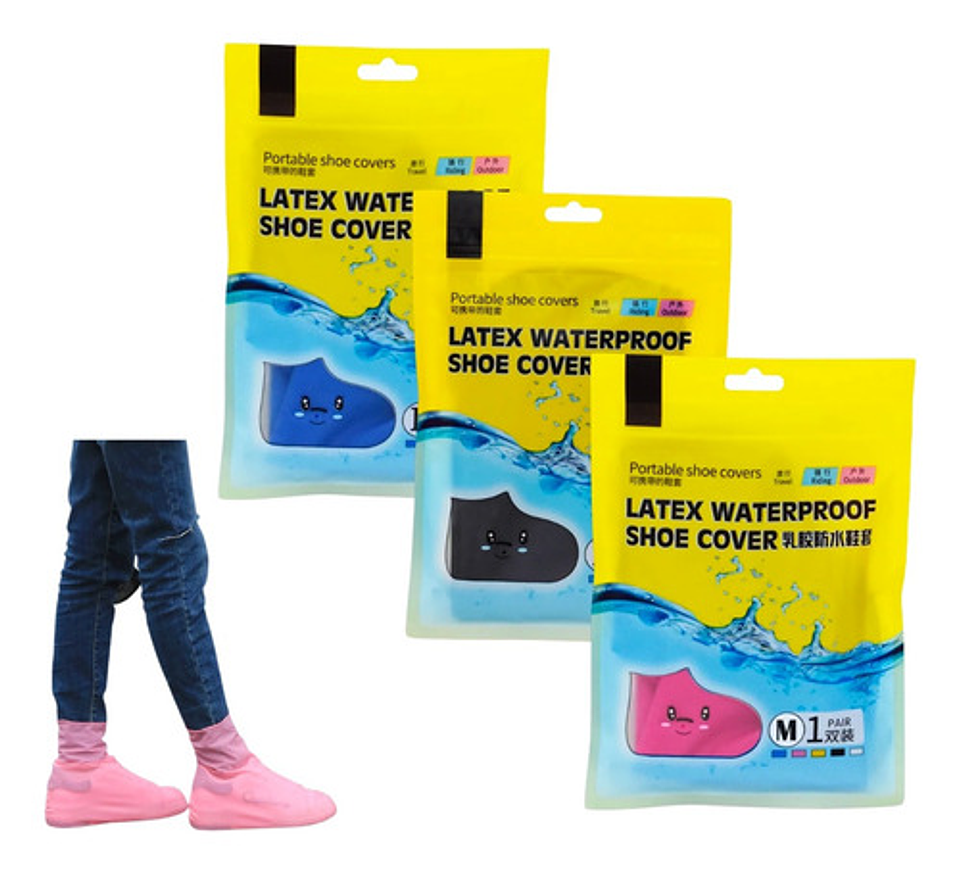 Cubre Botas Lluvia Cubre Zapato De Goma Impermeables Lluvia 24