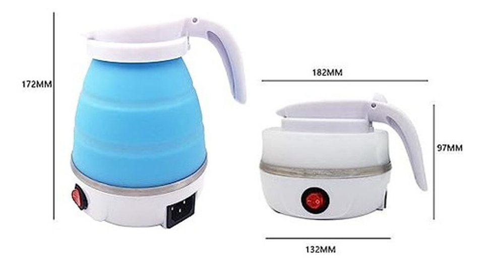 Hervidor De Agua Electrico Plegable Color Azul Claro 3