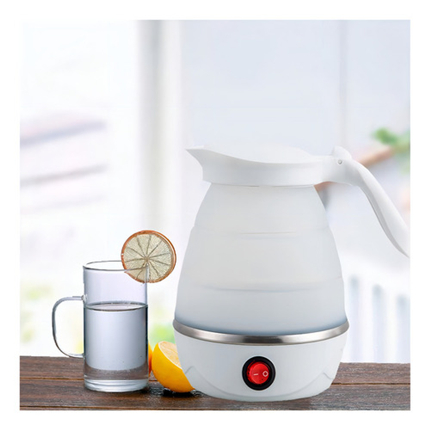 Hervidor De Agua Electrico Plegable Color Azul Claro 6