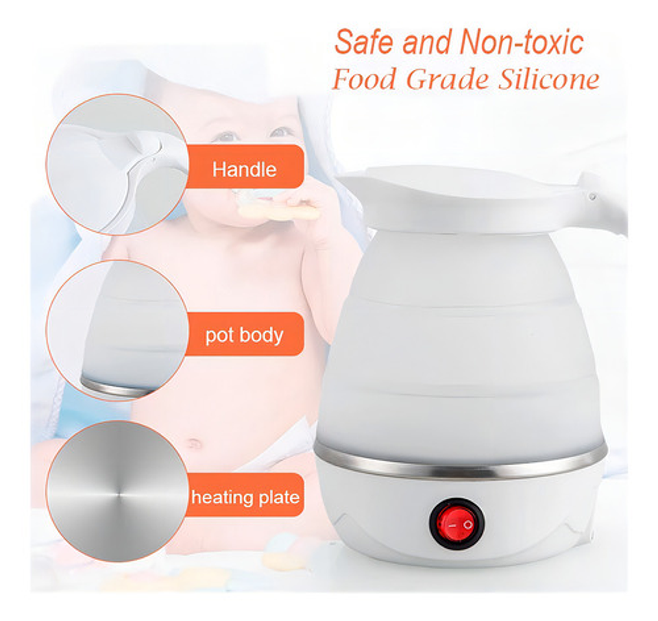 Hervidor De Agua Electrico Plegable Color Azul Claro 8