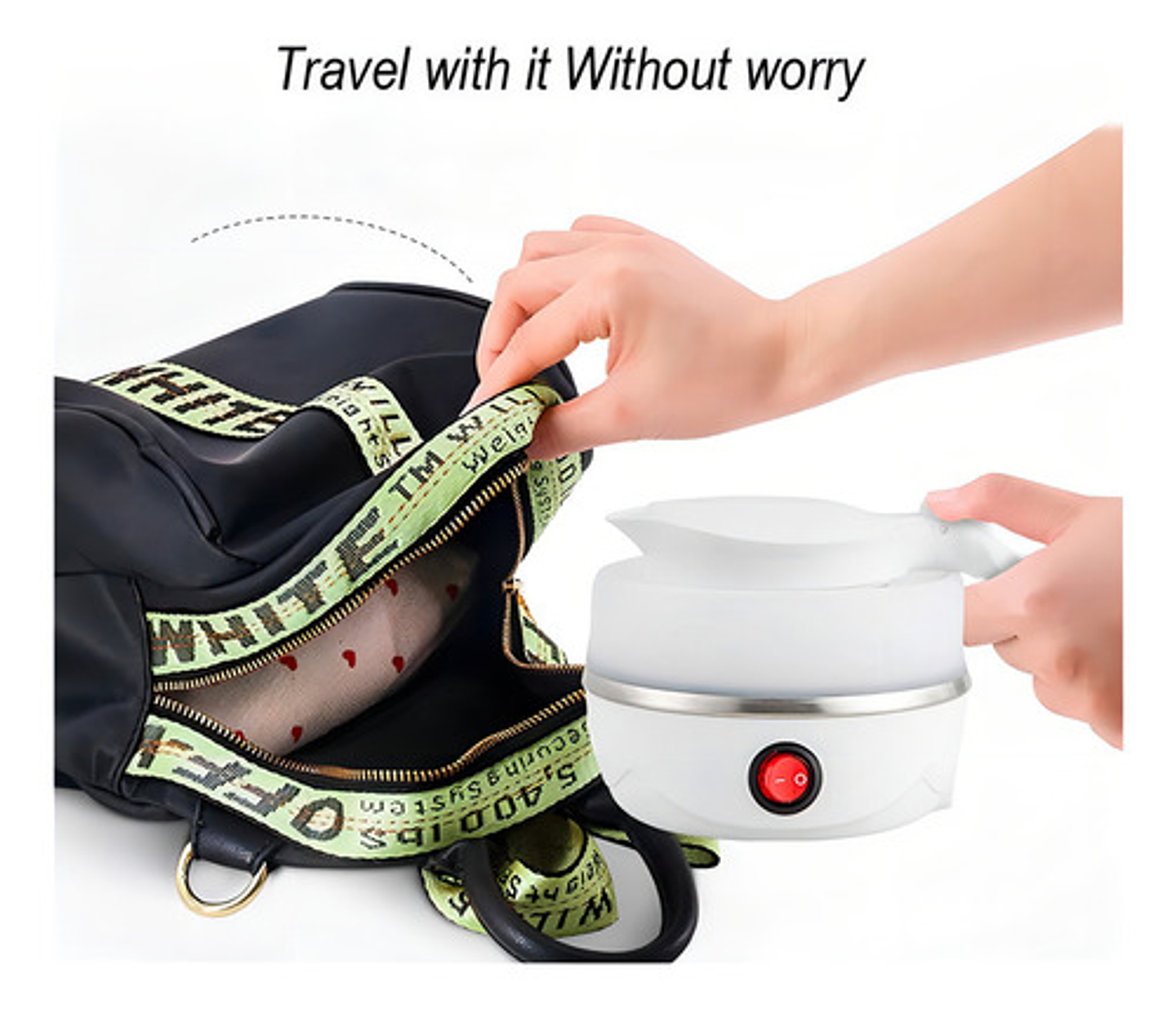 Hervidor De Agua Electrico Plegable Color Azul Claro 9