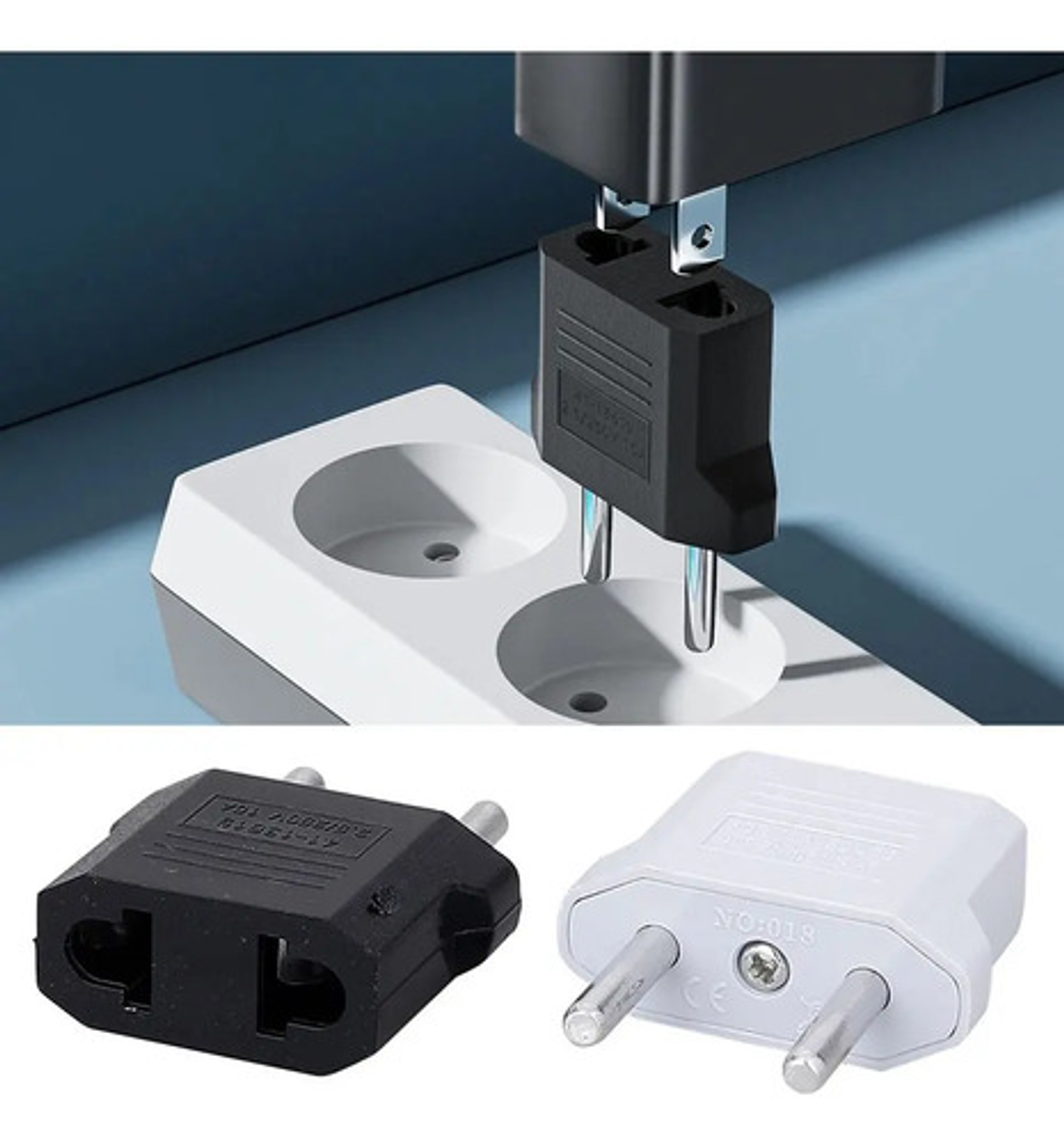 Adaptador Americano Y Europeo A Enchufe Nacional 10a 2500w 6