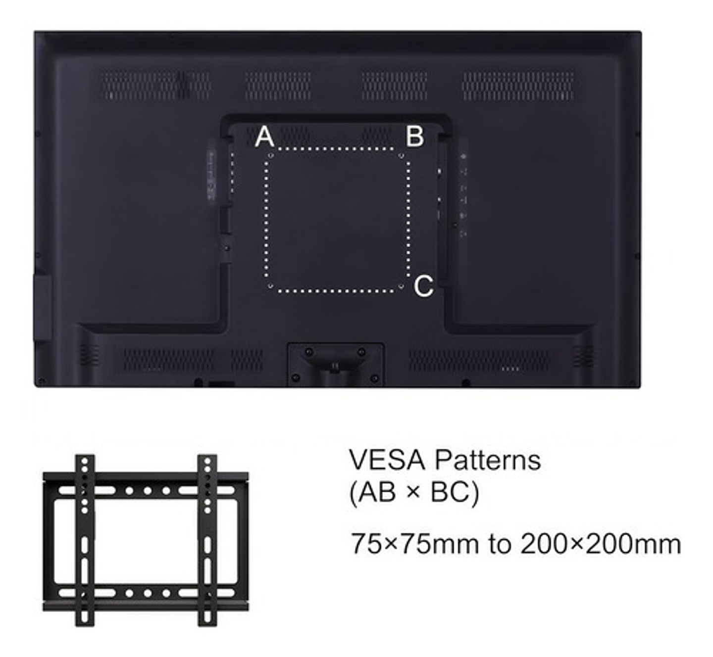 Soporte Vesa Nice Ideal Tb-2663 Para Tv 26-63 Pulgadas Fijo Pared Negro 6