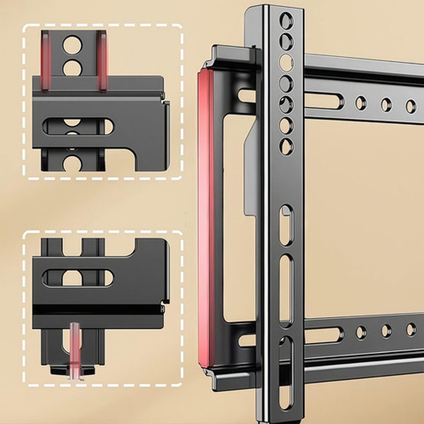 Soporte Vesa Nice Ideal Tb-2663 Para Tv 26-63 Pulgadas Fijo Pared Negro 8