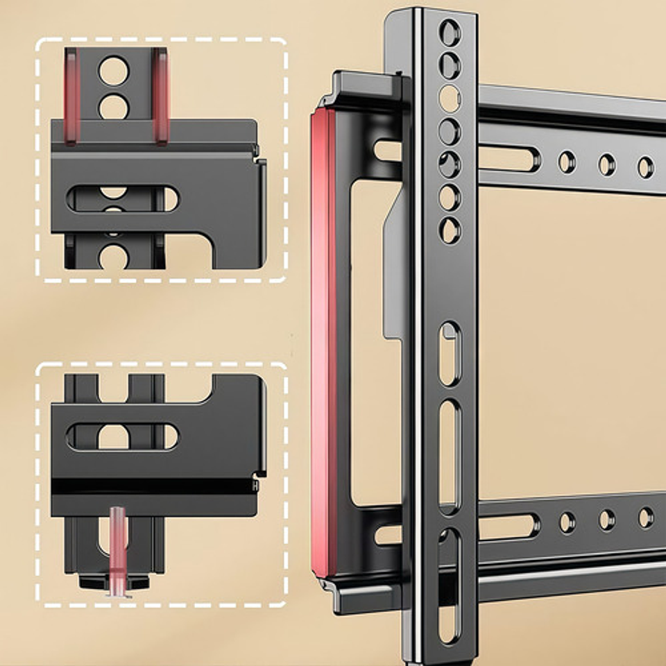 Soporte Vesa Nice Ideal Tb-2663 Para Tv 26-63 Pulgadas Fijo Pared Negro 8