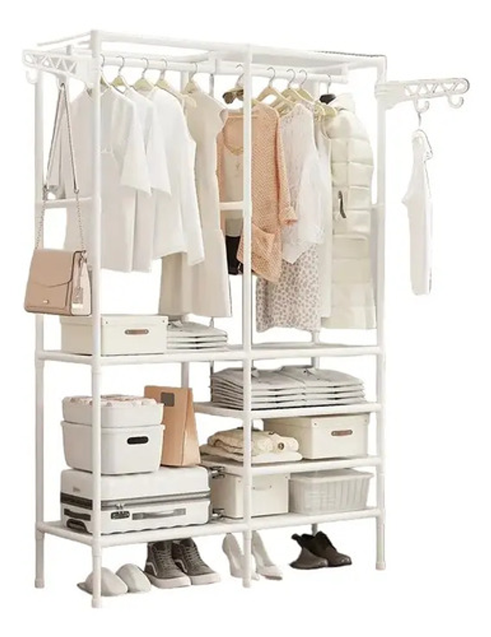 Colgador Exhibidor De Ropa Perchero Organizador De 2 Cuerpos 10