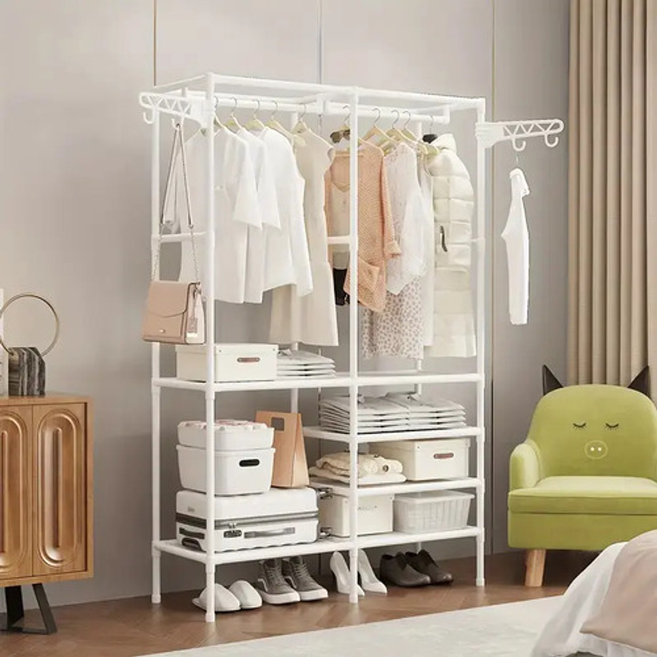 Colgador Exhibidor De Ropa Perchero Organizador De 2 Cuerpos 11