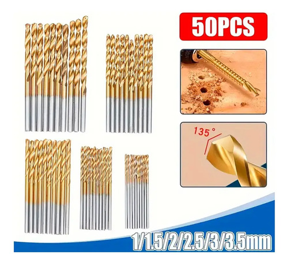 Juego De Brocas De Acero 50 Pcs 2