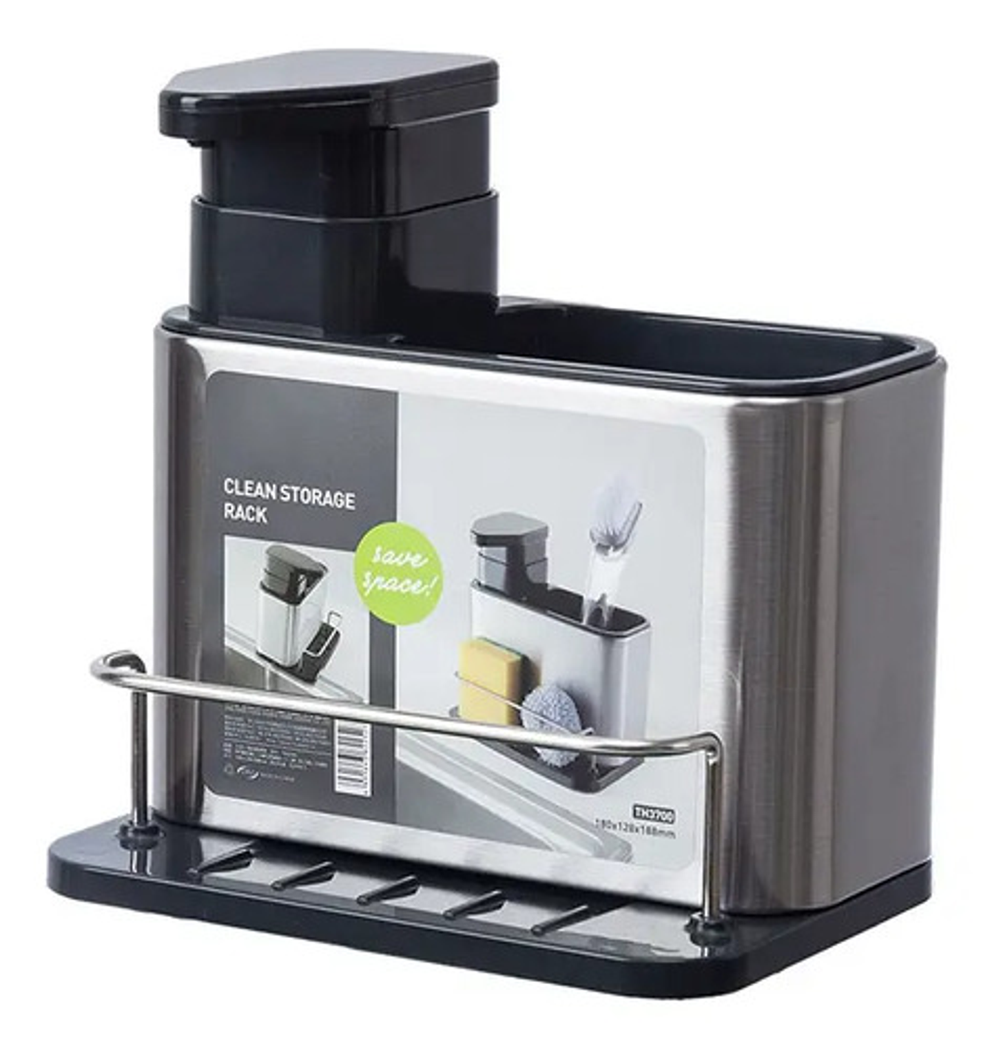 Organizador De Fregadero Dispensador D Jabón Soporte Esponja 1