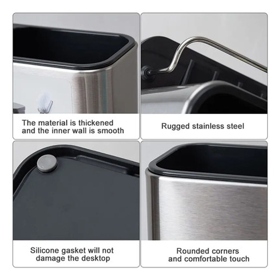 Organizador De Fregadero Dispensador D Jabón Soporte Esponja 4