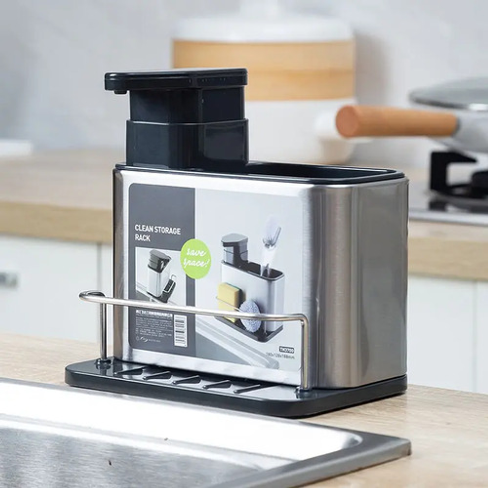 Organizador De Fregadero Dispensador D Jabón Soporte Esponja 8