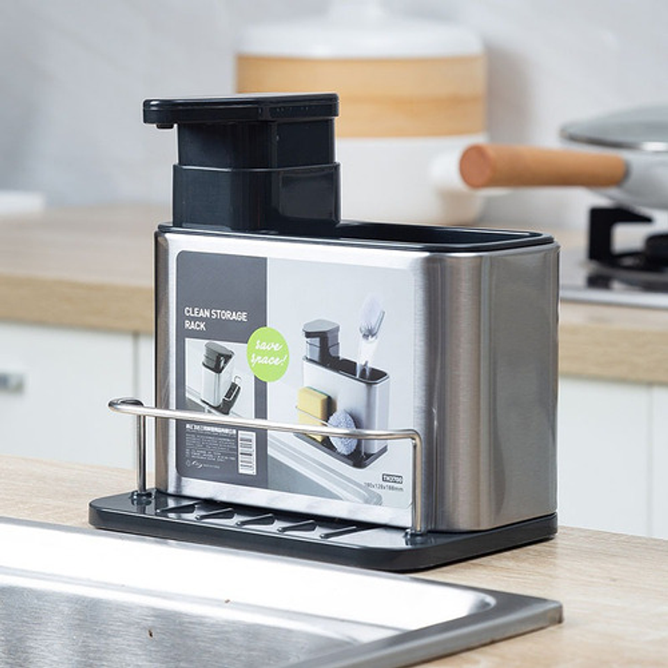 Organizador De Fregadero Dispensador D Jabón Soporte Esponja 9